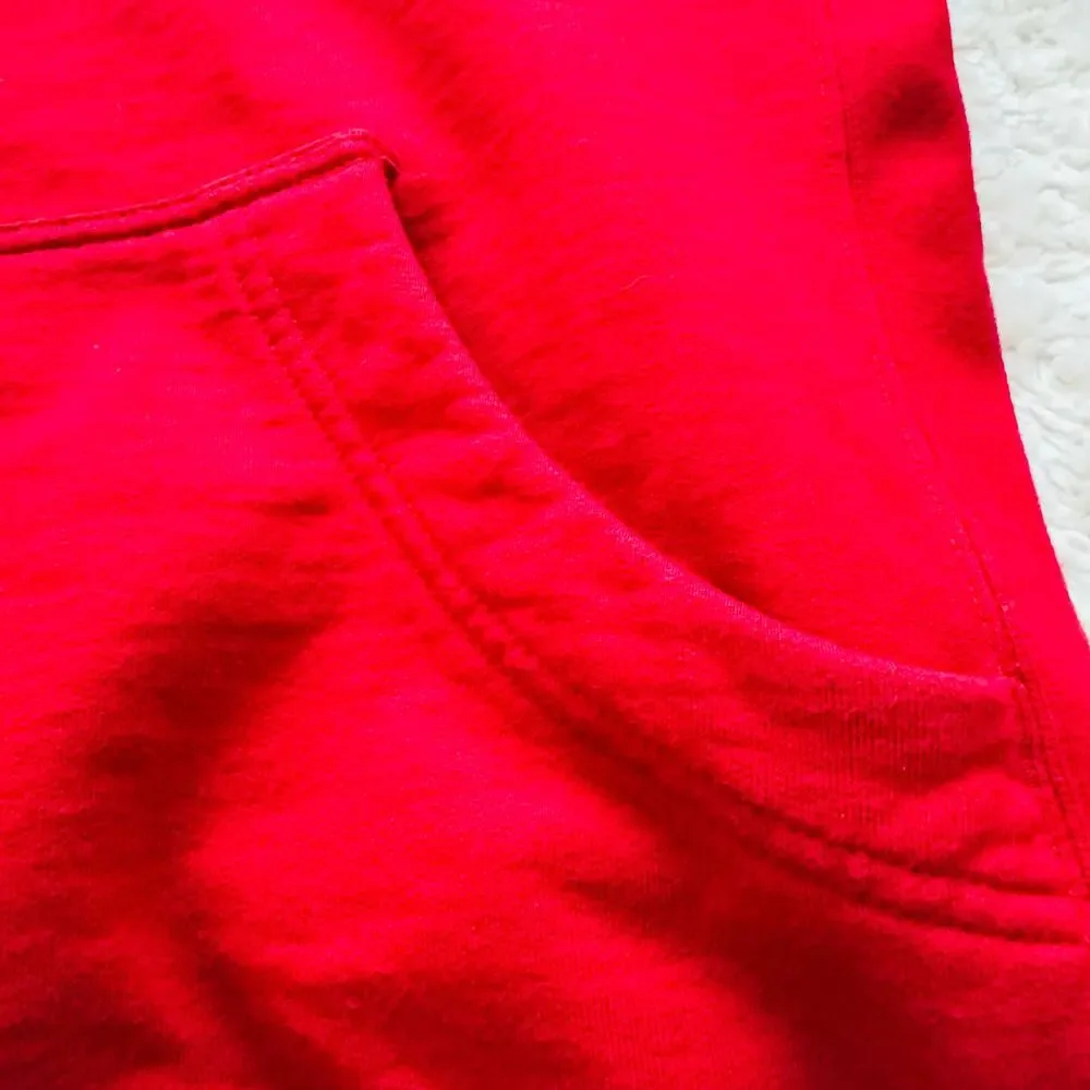 American Giant Sportswear Unisex VTG Red Cotton Full Zip Hoodie Sweatshirt Large - Picture 7 of 10